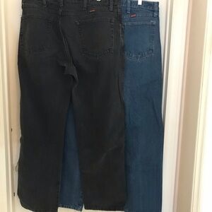2 pair Rustler jeans. Men’s 38/30. Broken in.